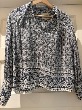 Sea New York Navy Tie Blouse